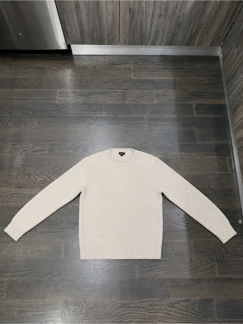 J Crew Men's Cream Crewneck Sweater